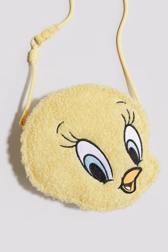 Сумка через плечо с мехом