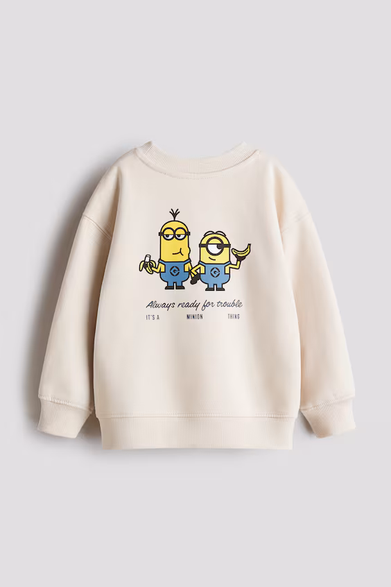 Костюм из 2 предметов из футера с принтом