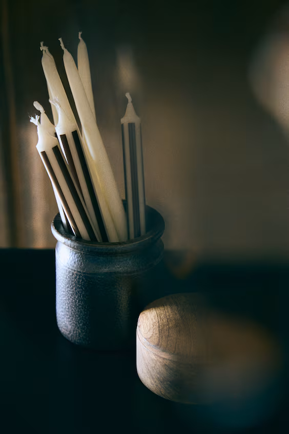 Набор из 2 свечей с принтом