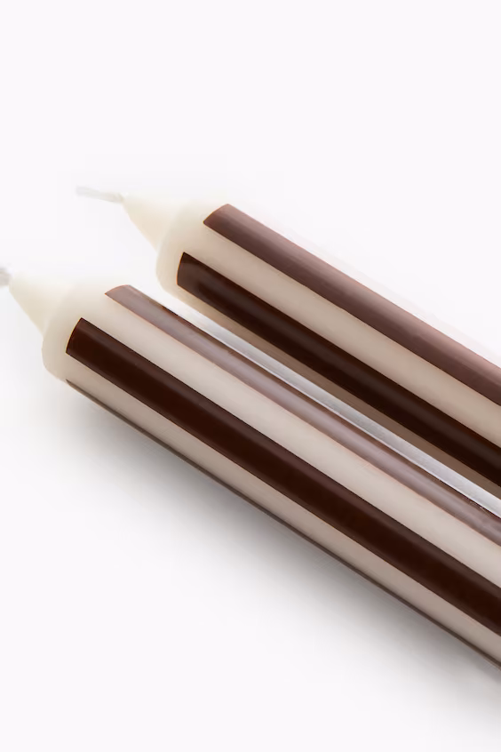 Набор из 2 свечей с принтом