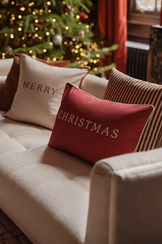 Подушка из холста с принтом