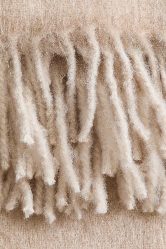 Одеяло с бахромой