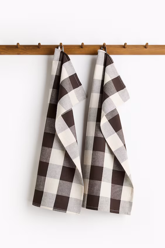 Набор из 2 кухонных полотенец из смеси льна