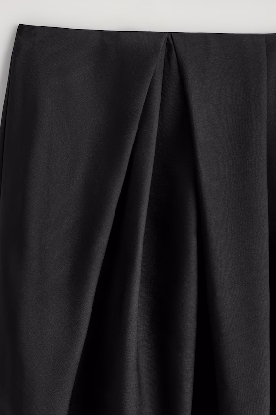 Миди-юбка тюльпан из плиссированной шерсти