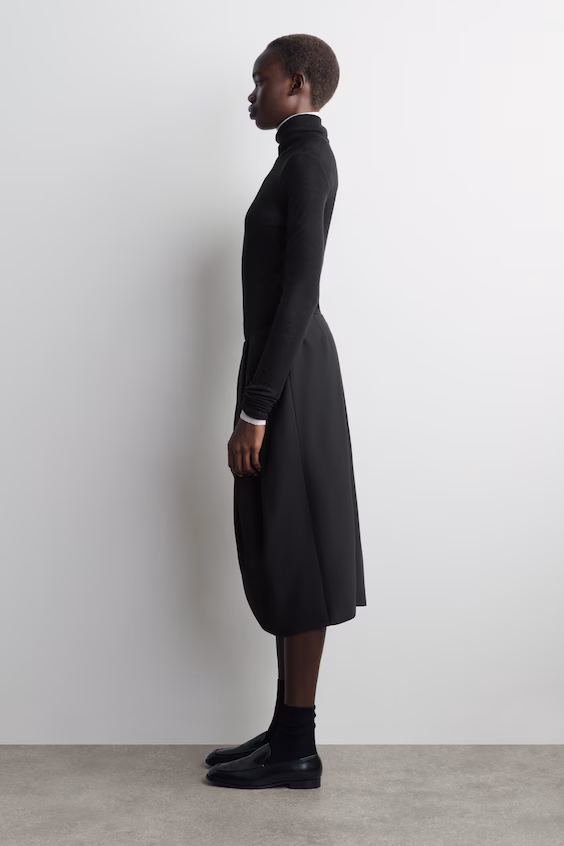 Миди-юбка тюльпан из плиссированной шерсти