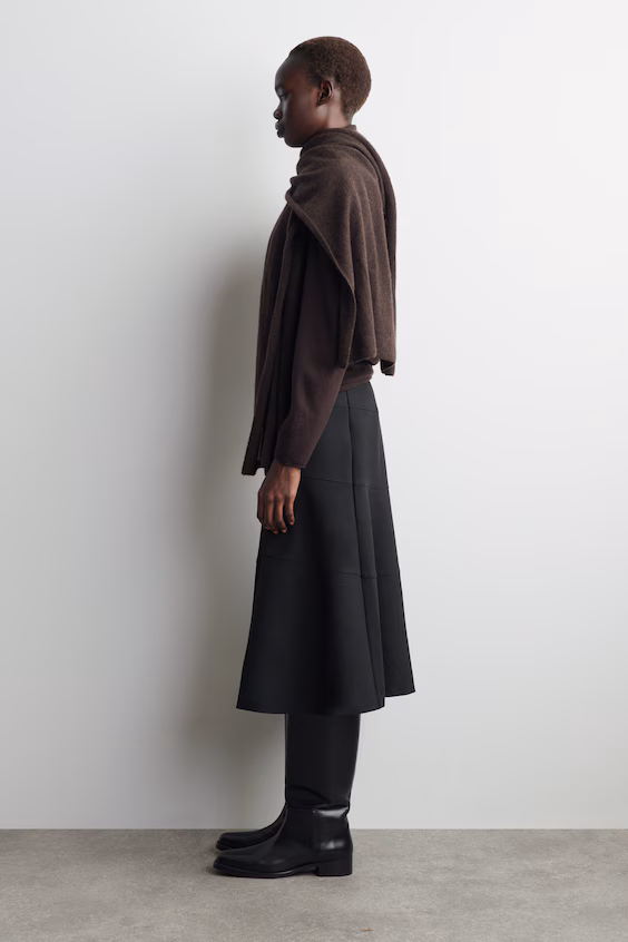 Миди-юбка приталенная из шерсти