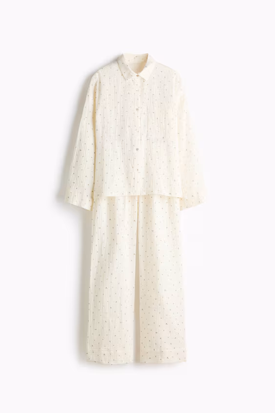 Пижама из хлопковой муслина