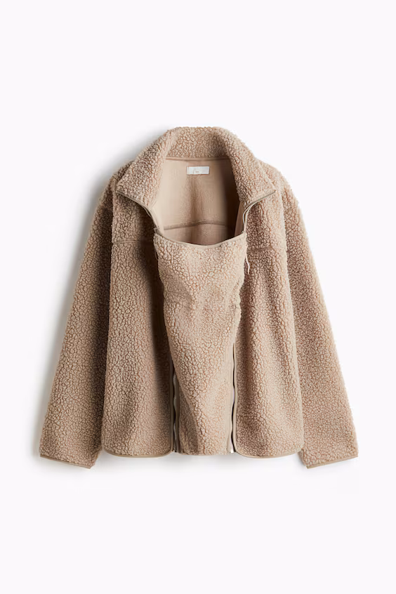 Плюшевое транспортное пальто для беременных before & after h&m mama