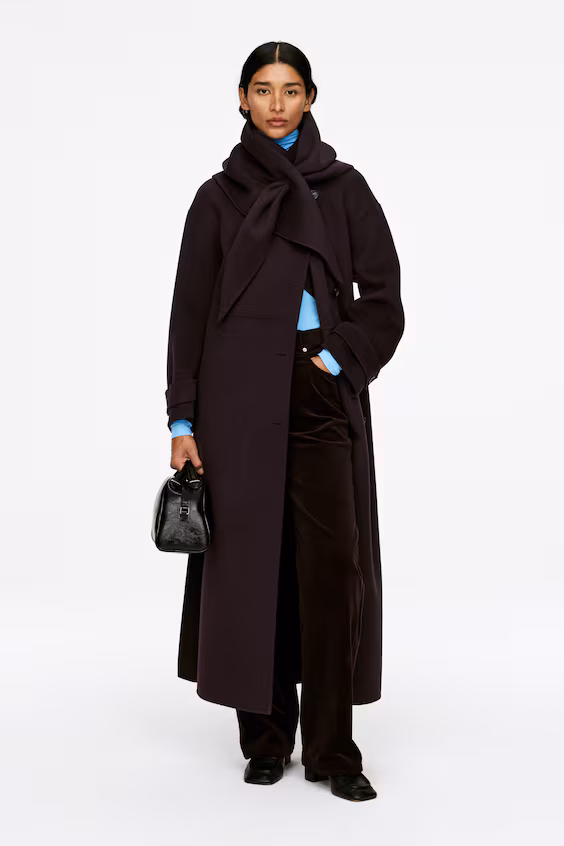 Треугольный шерстяной шарф