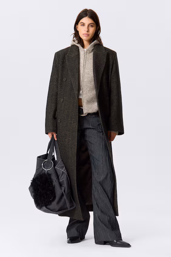 Пальто logan из шерстяно-шелковой смеси с двубортной застежкой