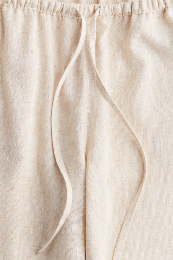 Прямые брюки с завязкой