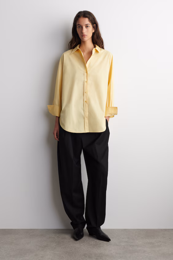 Рубашка из хлопка комфортного кроя