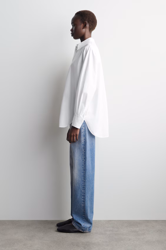 Рубашка из хлопка комфортного кроя