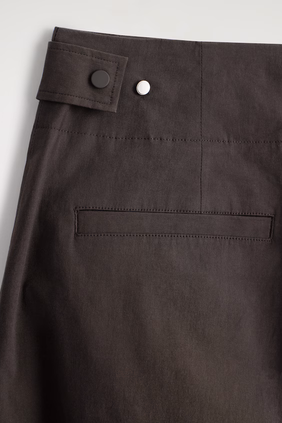 Брюки из хлопка с широкими штанинами