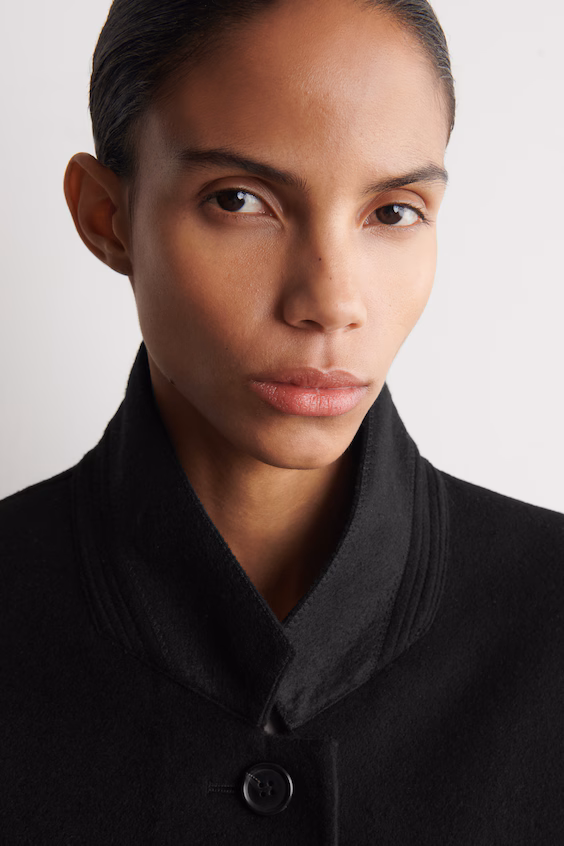 Структурное пальто из двухслойной шерсти