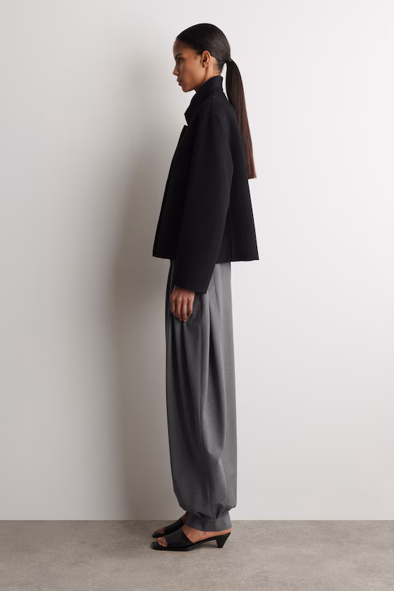 Структурное пальто из двухслойной шерсти