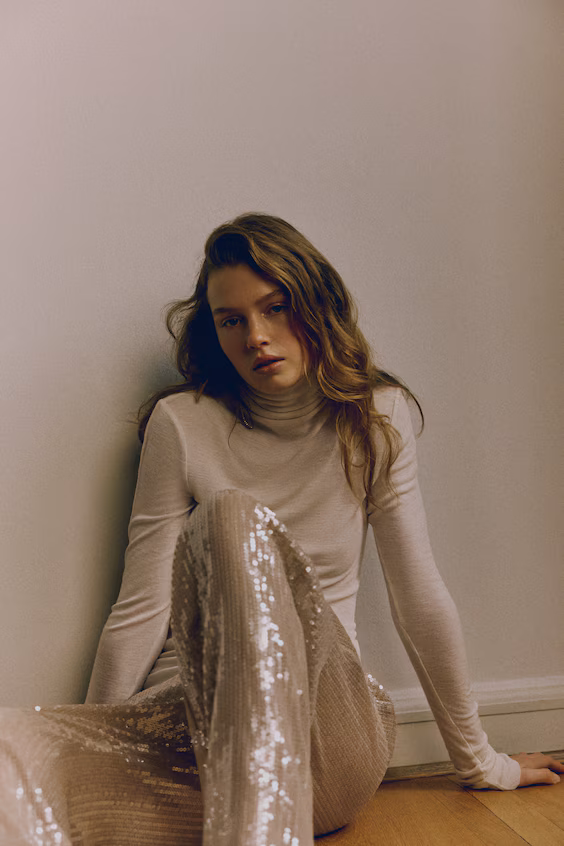 Брюки с пайетками h&m