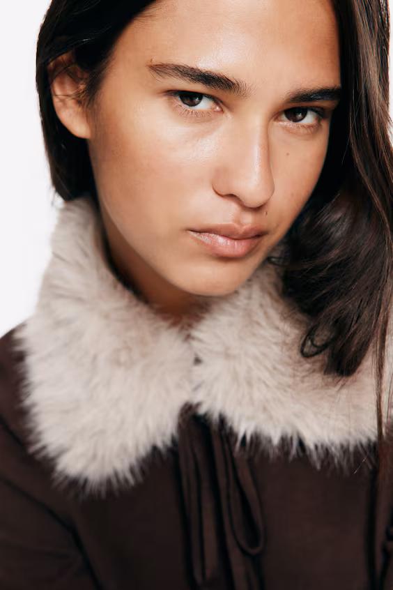 Кардиган с воротником из трикотажа