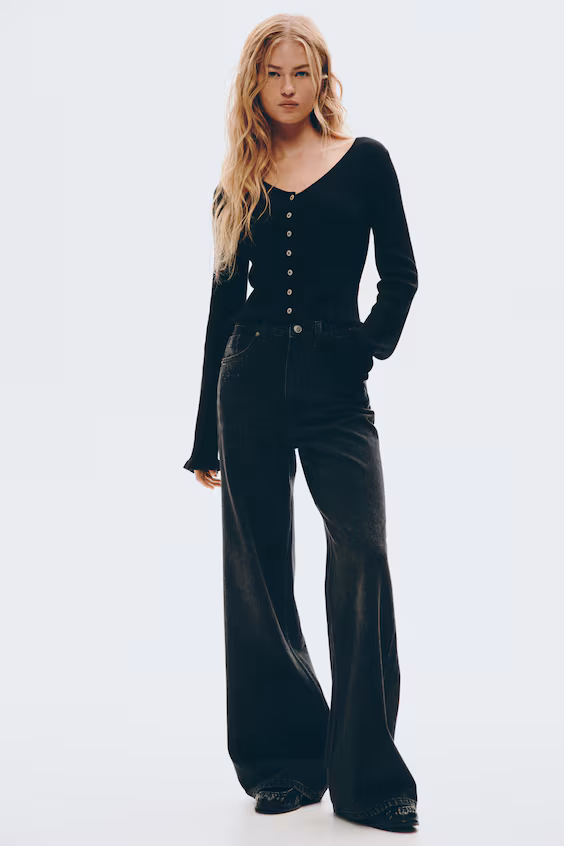 Кардиган с оборками из трикотажа