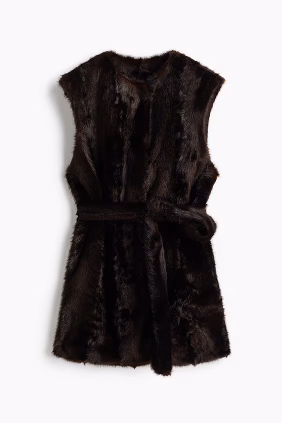 Жилет с завязывающимся ремнем