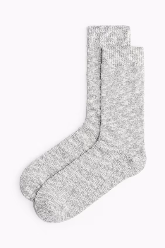 Носки из ребристого вязаного полотна