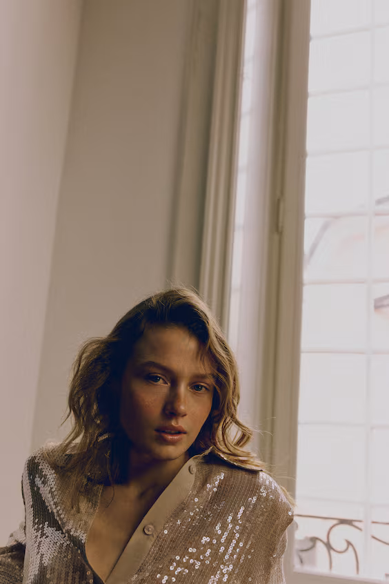 Рубашка с пайетками