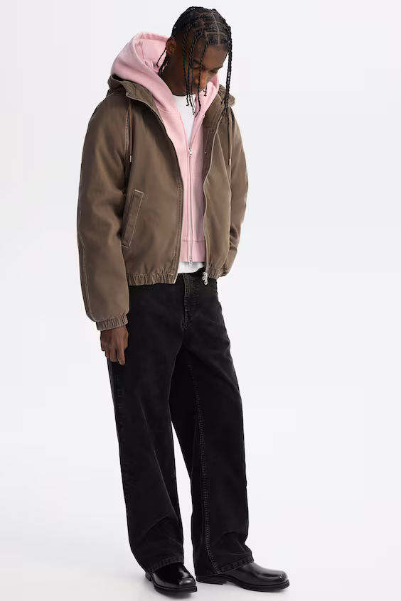 Подушечный пуховик из хлопка