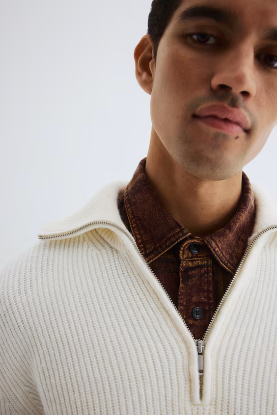 Свитер с молнией regular fit