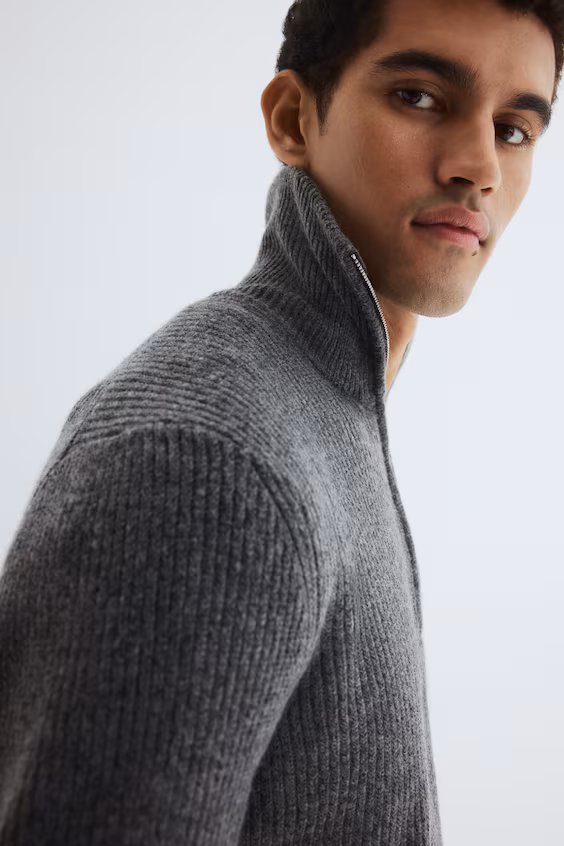 Свитер с молнией regular fit