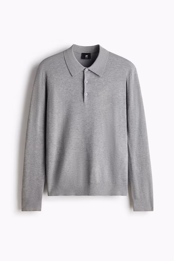 Поло из тонкой вязаной ткани regular fit