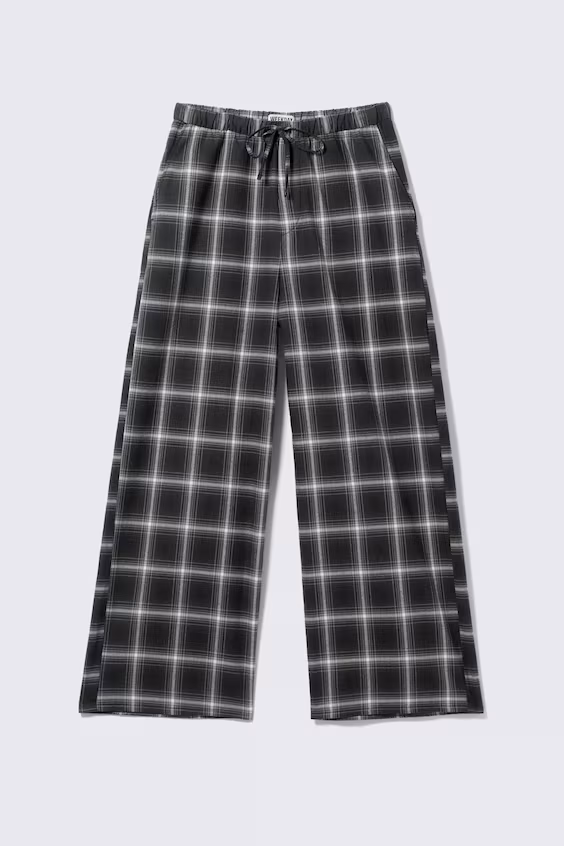 Укороченные пижамные брюки из фланели в стиле комфорт