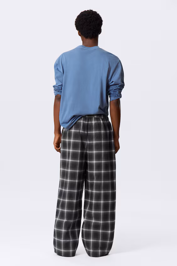 Укороченные пижамные брюки из фланели в стиле комфорт