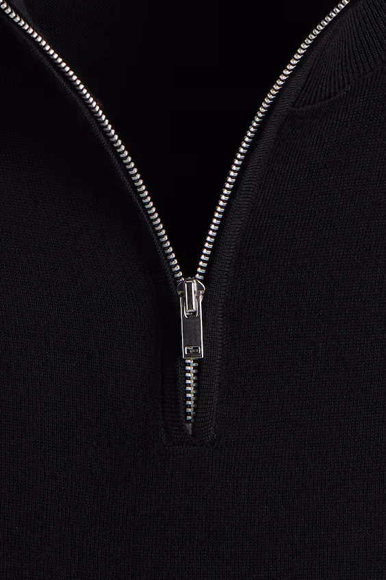Свитер из мериносовой шерсти с молнией regular fit