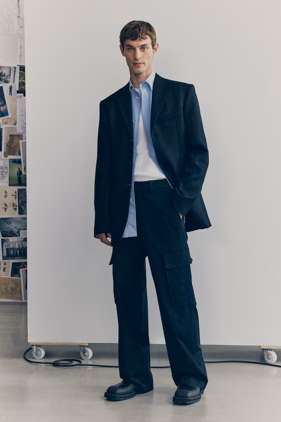 Брюки cargo из шерстяной смеси