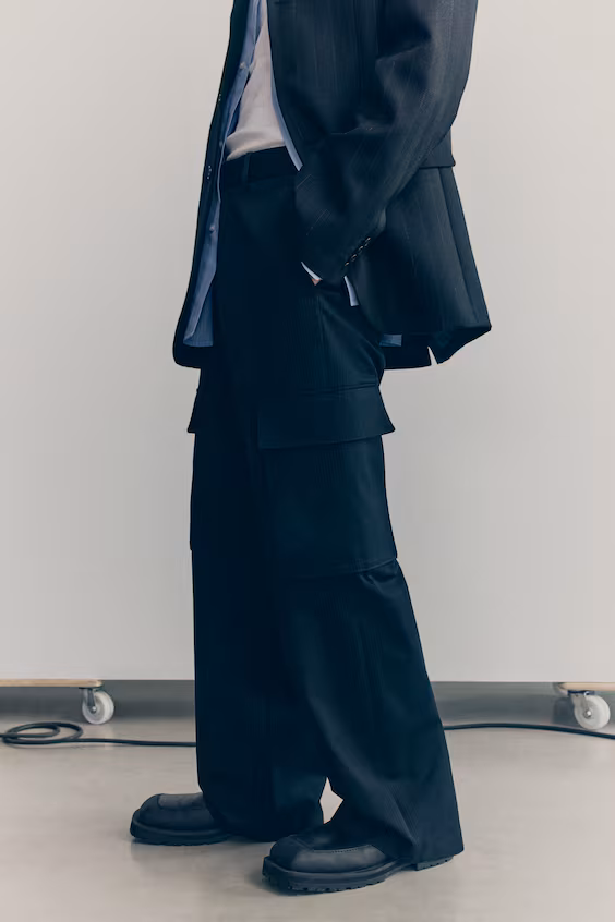 Брюки cargo из шерстяной смеси