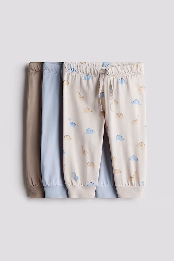 Пачка из 3 джоггеров из хлопкового джерси