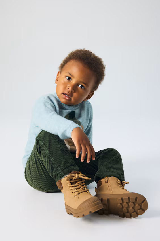 Брюки из хлопковой вельветовой ткани