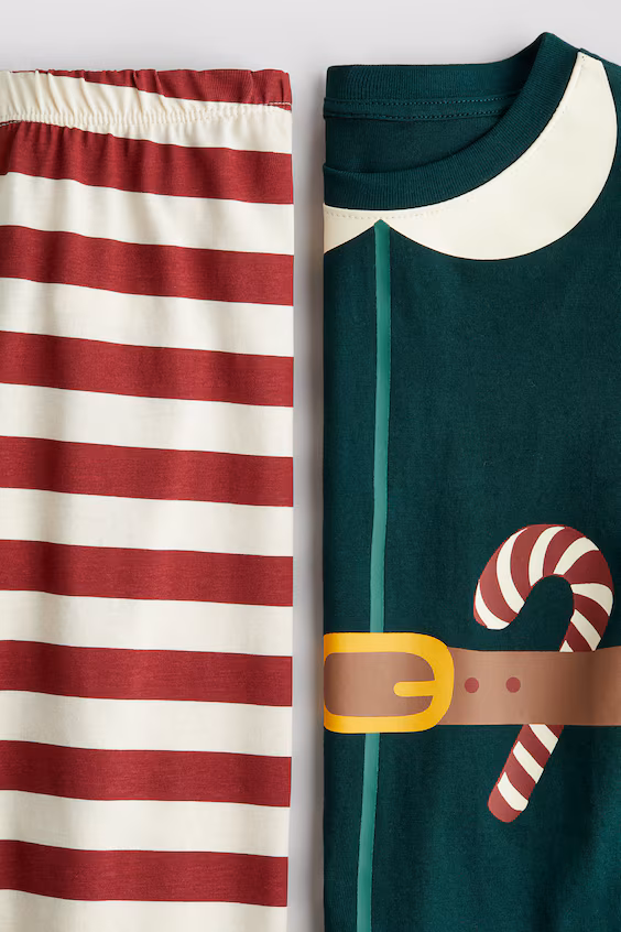 Пижама из хлопка с принтом