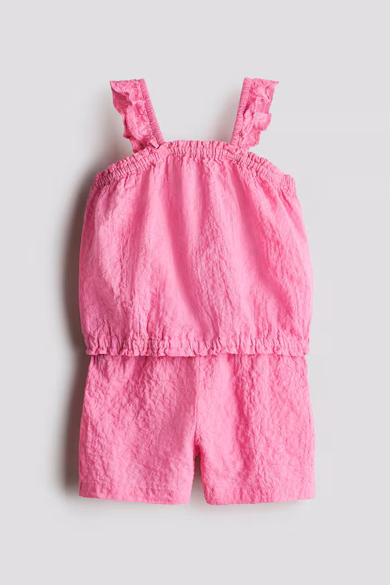 Набор из двух предметов из мятого хлопка