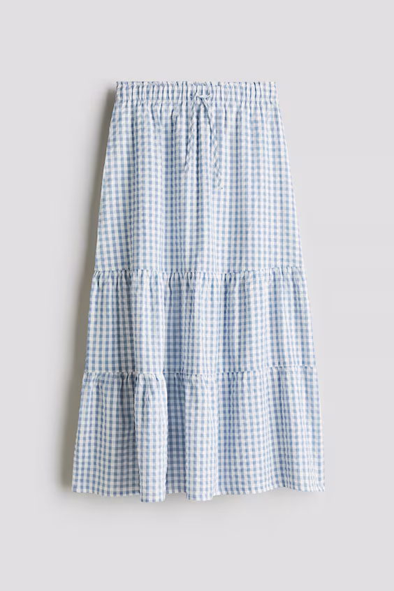 Юбка из хлопка с секциями в складку