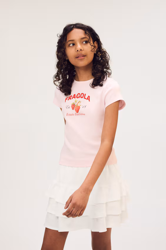 Юбка с оборками из жерси