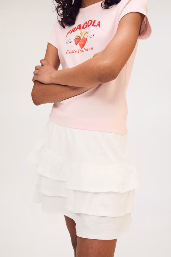 Юбка с оборками из жерси