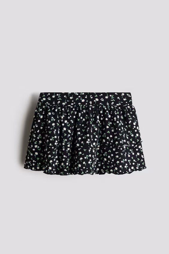 Юбка со складками и завязками на талии