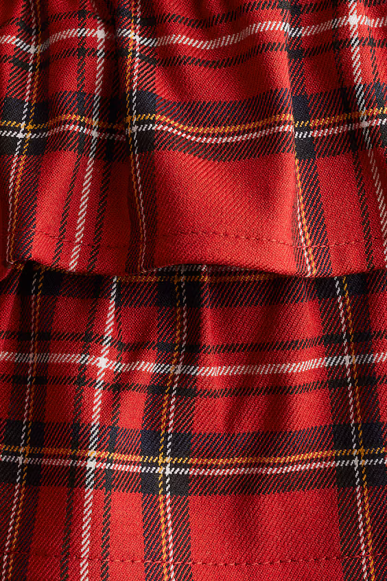 Юбка с оборками и квадратным принтом h&m