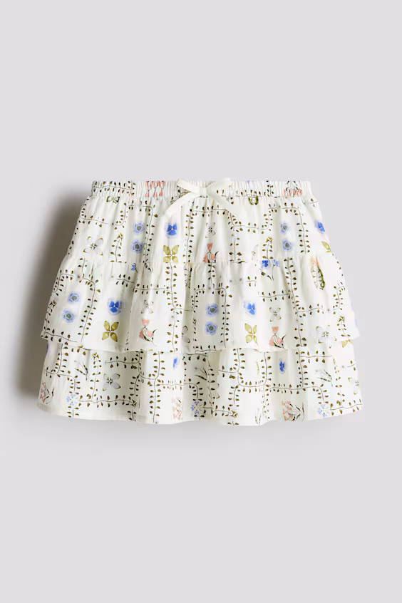 Юбка с оборками и принтом h&m