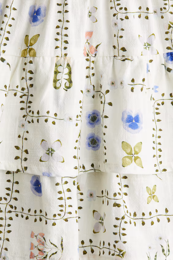 Юбка с оборками и принтом h&m