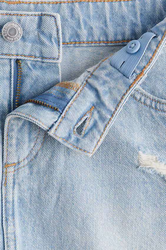 Джинсовая юбка с деталями потертостей h&m