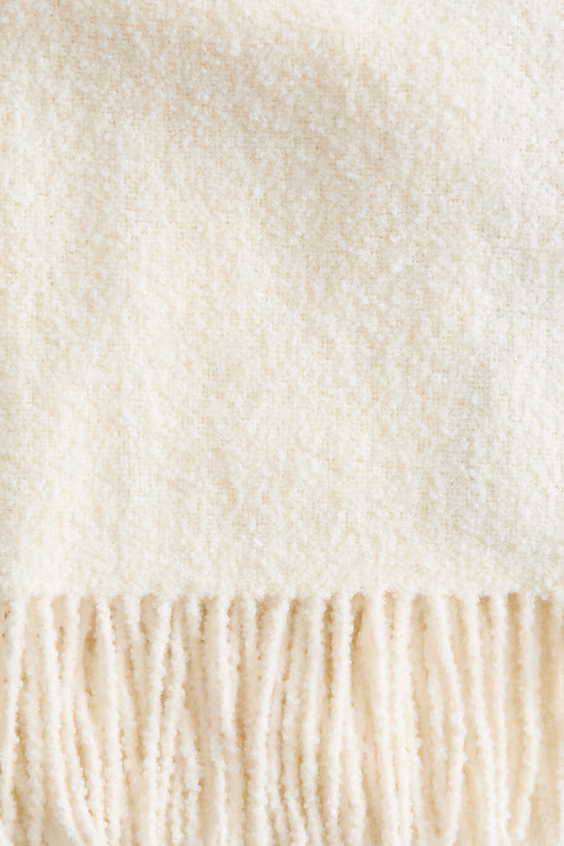 Плед из шерстяного букле h&m