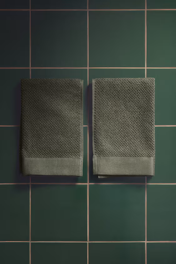 Набор из 2 полотенец для гостей из турецкого хлопка