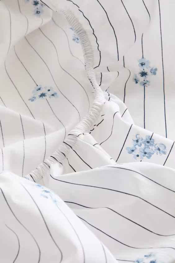 Простынь-чехол из хлопка с принтом